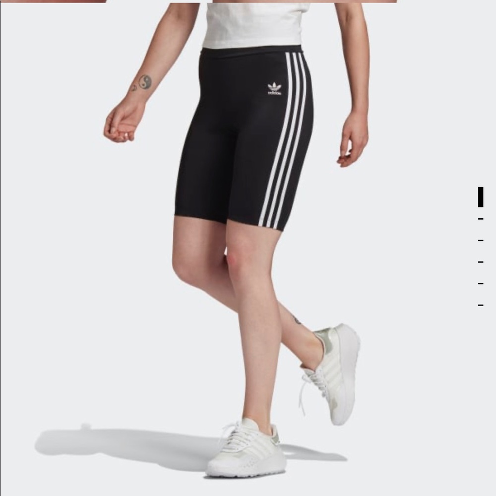 Black Adidas High-Waisted Biker Shorts
